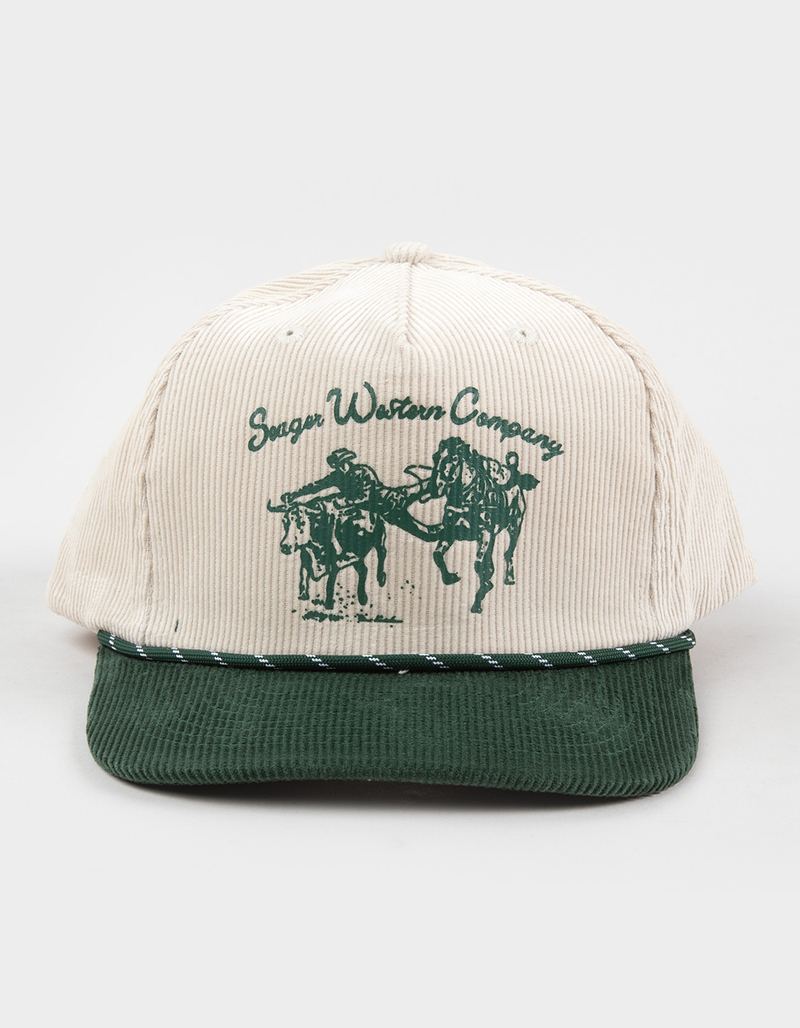 SEAGER Los Rios Corduroy Snapback Hat - GREEN COMBO