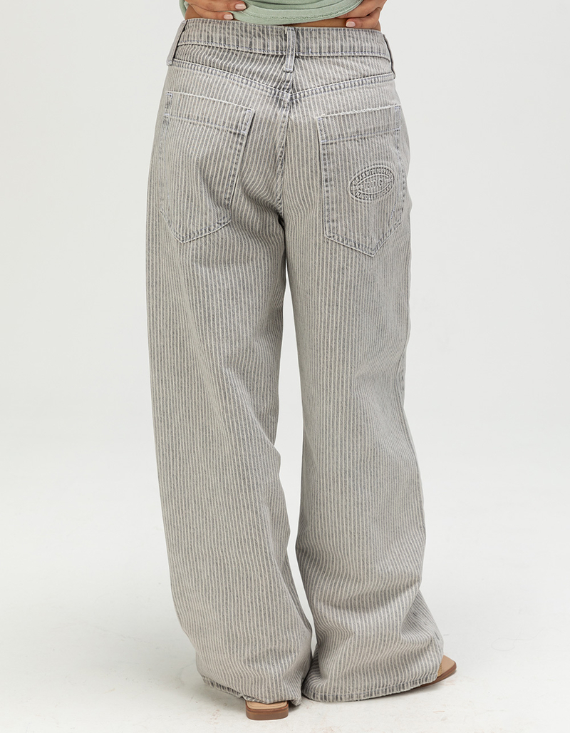 BDG Urban Outfitters Jaya Ticking Stripe Womens Low Rise Wide Leg Jeans image number 3