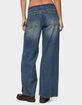 EDIKTED Niah Lace Up Low Rise Baggy Jeans image number 3