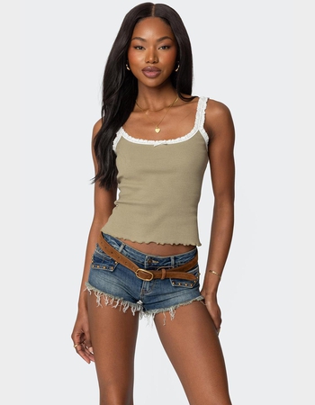EDIKTED Teagan Ribbed Tank Top Primary Image