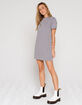 FULL TILT Solid Heather Gray T-Shirt Dress image number 4