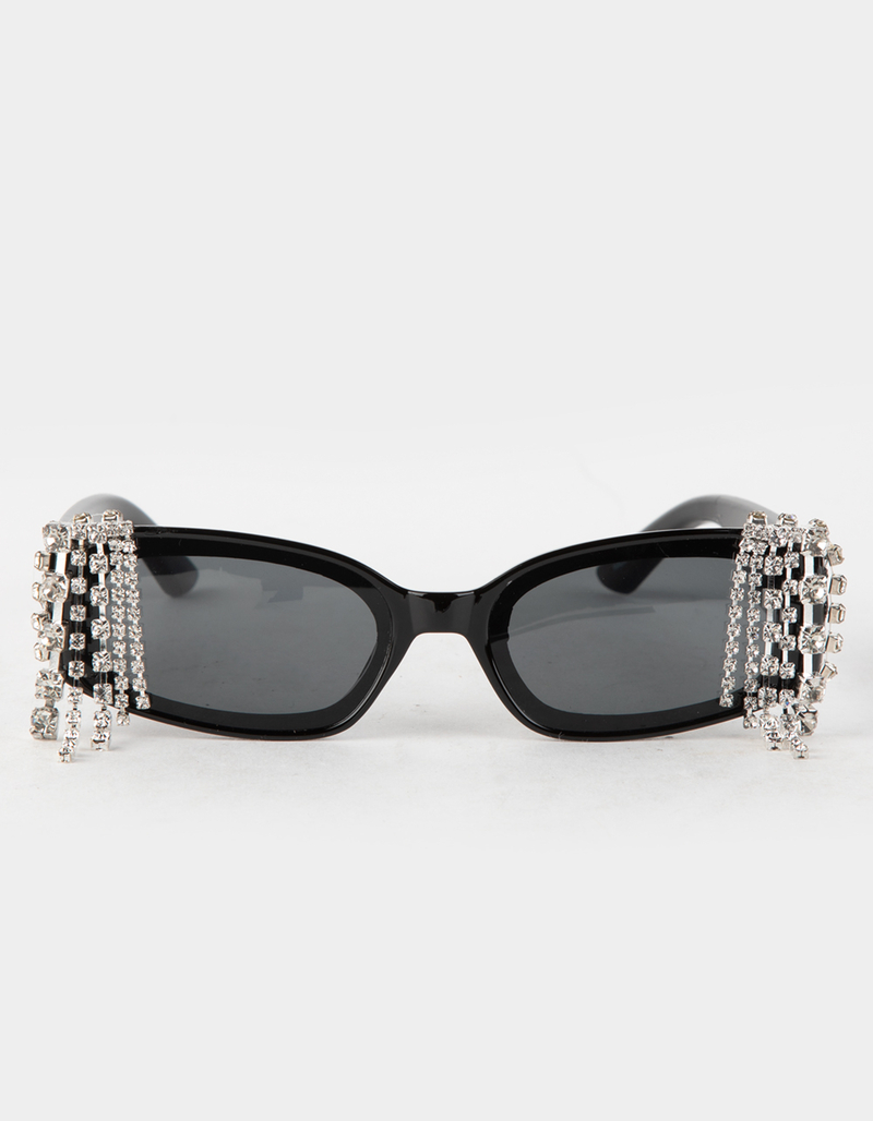 RSQ Rhinestone Drip Novelty Sunglasses image number 1