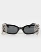 RSQ Rhinestone Drip Novelty Sunglasses image number 2