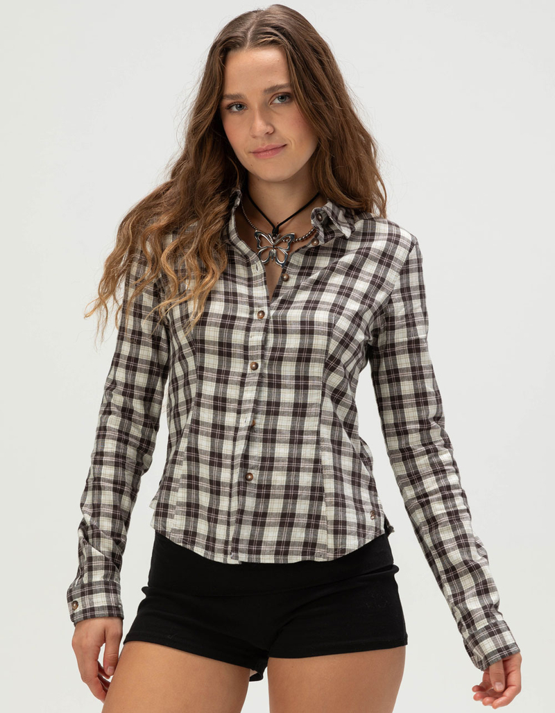 BDG Urban Outfitters Gwen Plaid Womens Button Up Shirt image number 0