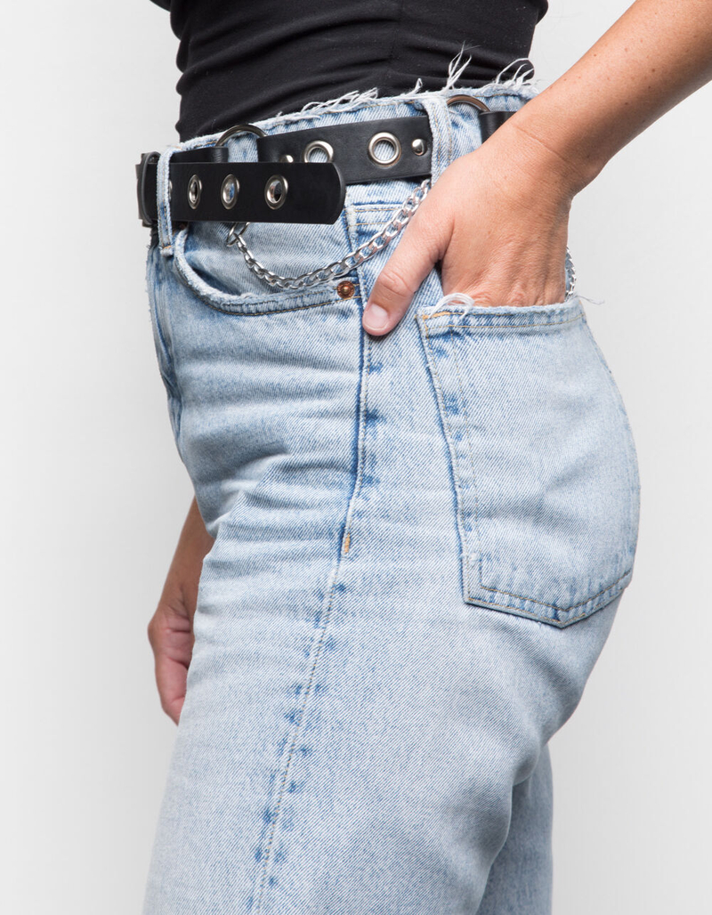 Grommet Drop Chain Womens Belt image number 2