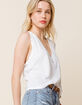FREE PEOPLE Dreamy Womens White Muscle Tank image number 1
