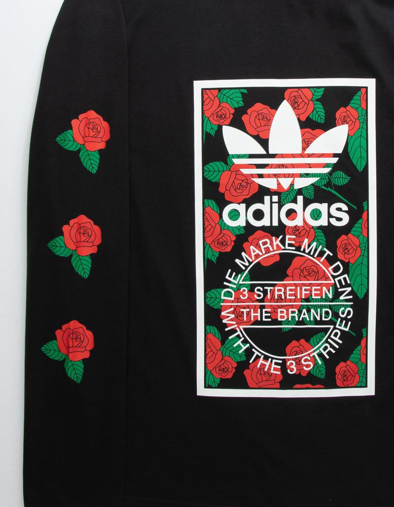 ADIDAS Rose Box Logo Black Mens T-Shirt image number 1