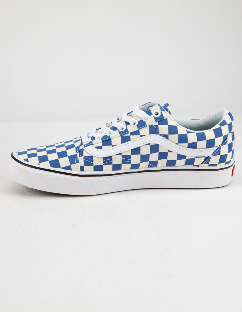 VANS ComfyCush Checker Old Skool Lapis Blue & True White Shoes image number 3