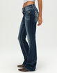 MISS ME Cross Womens Mid Rise Bootcut Jeans image number 4