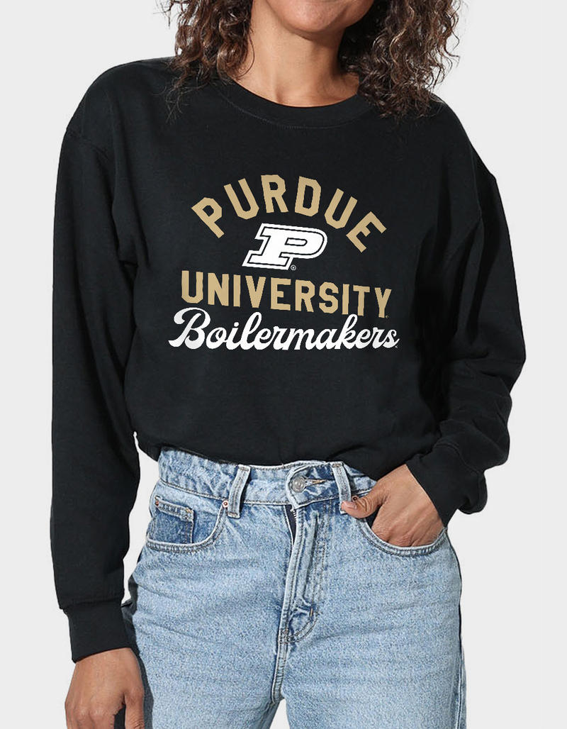 PURDUE UNIVERSITY Official Classic Script Womens Crewneck Fleece image number 0