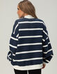 HAPPY CAMP3R Stripe Womens Mock Neck Sweatshirt image number 4