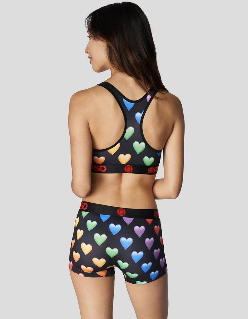 PSD Rainbow Heart Womens Boyshorts image number 2