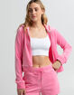 JUICY COUTURE Classic Bling Womens Zip Up Velour Hoodie image number 4