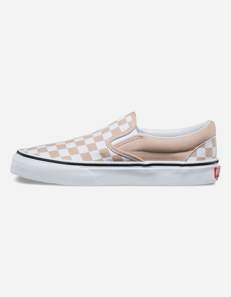 VANS Checkerboard Frappe & True White Classic Slip-On Womens Shoes image number 3