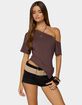 EDIKTED Elori Asymmetric Off Shoulder Top image number 1