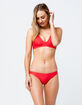 HURLEY Quick Dry Speed Red Hipster Bikini Bottoms image number 4