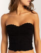 FULL TILT Seamless Lace Trim Textured Womens Tube Top image number 5