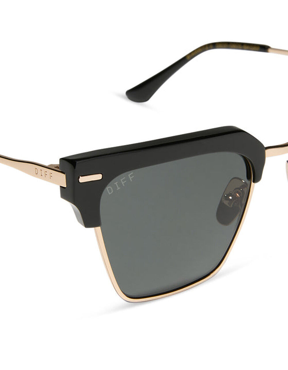 DIFF EYEWEAR Capri Polarized Sunglasses - BLACK GOLD - ONE SIZE