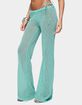 EDIKTED Bena Textured Knit Flared Pants image number 2