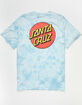 SANTA CRUZ Classic Dot Tie Dye Mens Light Blue T-Shirt image number 1