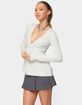 EDIKTED Saphey Babydoll Cable Knit Top image number 2