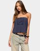 EDIKTED Joycee Tie Front Strapless Top image number 2