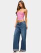 EDIKTED Gatz Cuffed Low Rise Wide Leg Jeans image number 4