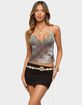 EDIKTED Ofira Zebra Printed Mesh Tank Top image number 1