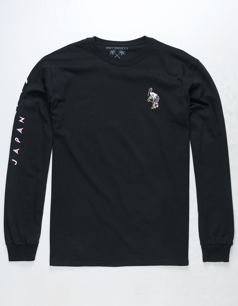 RIOT SOCIETY Crane Blossom Mens T-Shirt image number 0