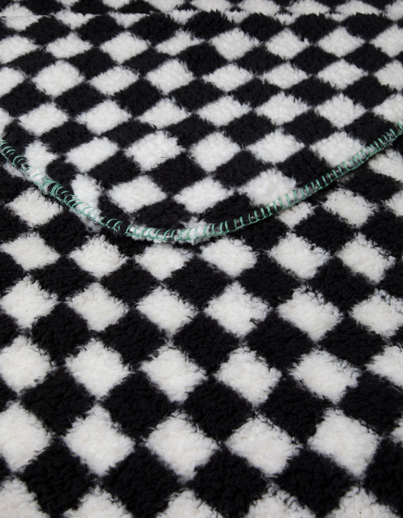 TILLYS HOME Checkered Sherpa Blanket image number 1