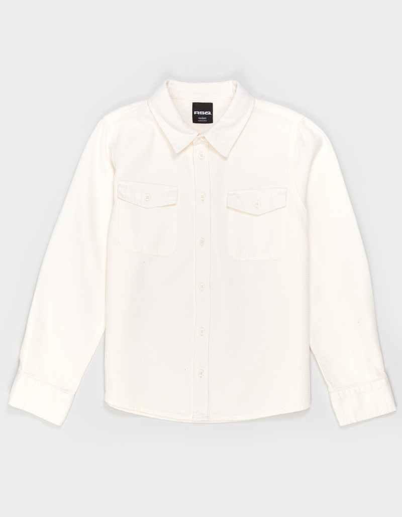 RSQ Boys Waffle Knit Button Up Shirt image number 0