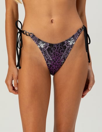 AFFLICTION Medallion Tie Side High Leg Bikini Bottoms Alternative Image