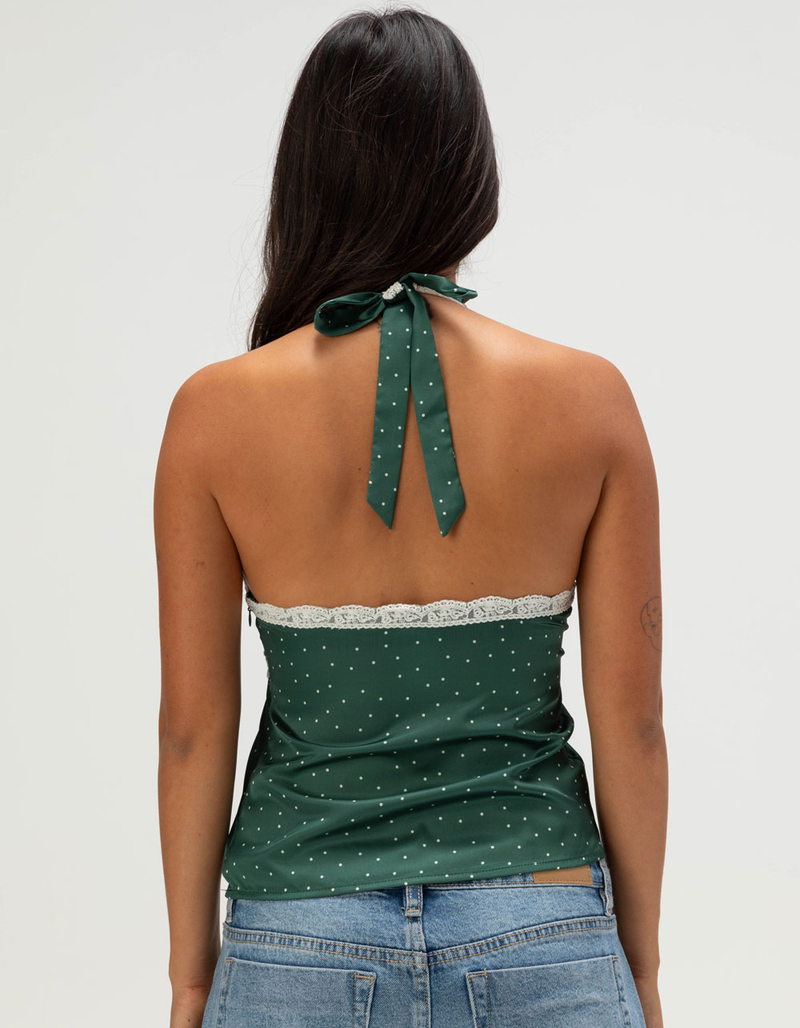 NECTAR CLOTHING Polka Dot Womens Halter Top image number 3