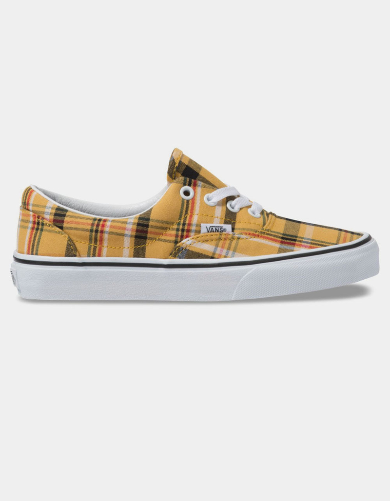 VANS Plaid Era Yellow & True White Womens Shoes image number 0