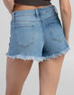 TINSELTOWN Womens High Rise 2-Tone Mom Shorts image number 3