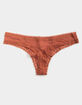 FULL TILT Lace Trim Mahogony Thong image number 2