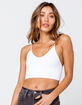 FULL TILT V-Neck White Seamless Bralette image number 1