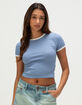 HEART & HIPS Womens Contrast Crewneck Tee image number 1