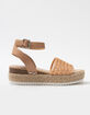 SODA Crochet Strap Womens Flatform Sandals image number 2