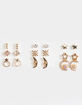 FULL TILT 9 Piece Rhinestones Galaxy Stud Earrings