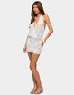 EDIKTED Evara Backless Crochet Mini Dress image number 4
