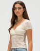 FULL TILT Womens Lace Top image number 4