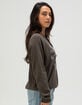 JUNK FOOD Kansas City Chiefs Flocked Raglan Crew Womens Sweatshirt image number 5