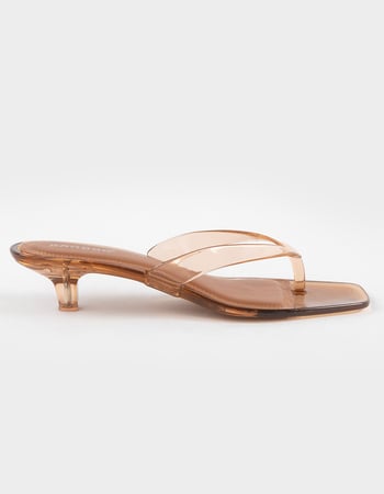 BAMBOO Stacy Womens Jelly Kitten Heels Primary Image