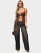 EDIKTED Reeve Split Front Sheer Mesh Top image number 5