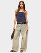 EDIKTED Joycee Tie Front Strapless Top image number 5