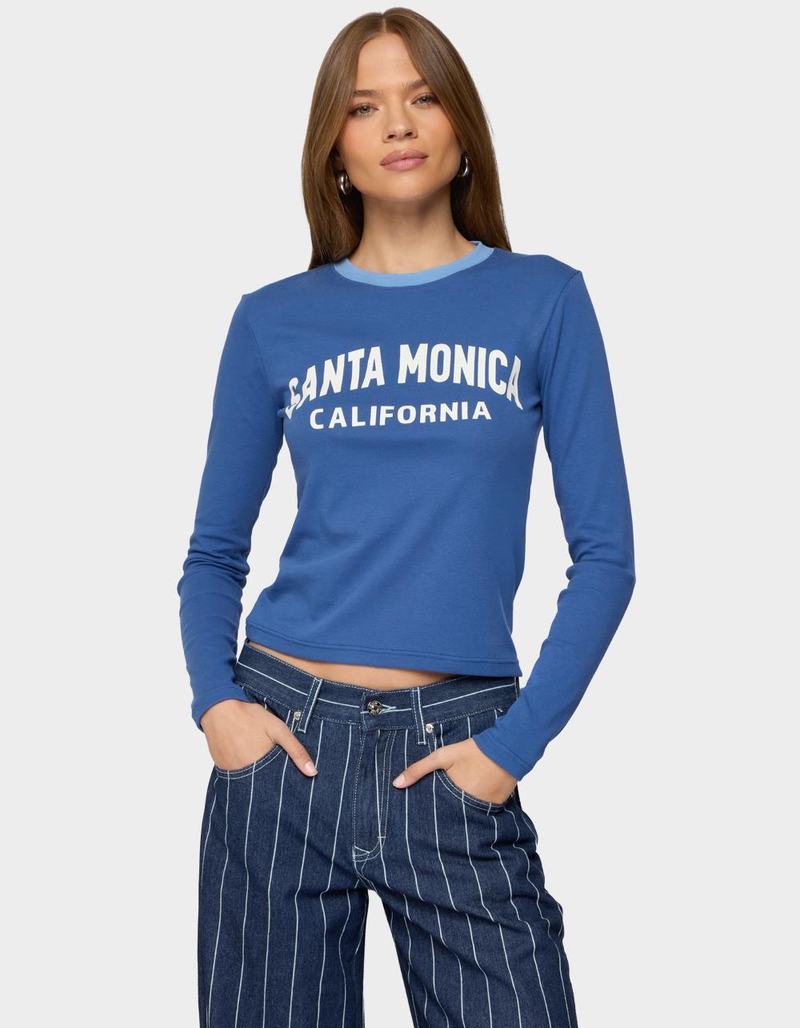 EDIKTED Santa Monica Long Sleeve Tee image number 0