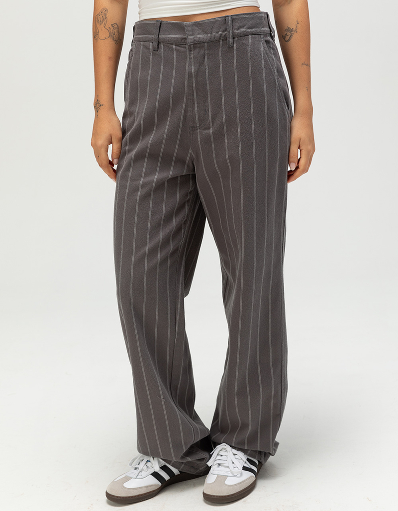 OBEY Mystery Womens Stripe Carpenter Pants image number 1