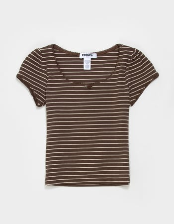 RSQ Girls Stripe Scoop Neck Top Primary Image