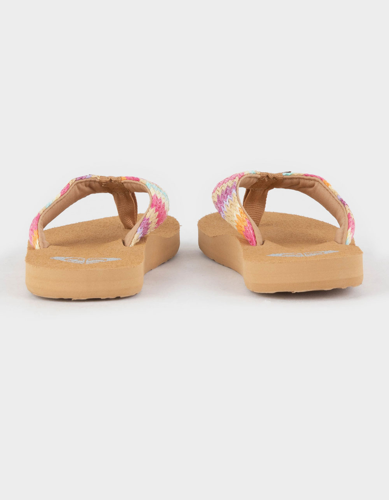 ROXY Porto Raffia Girls Thong Sandals image number 3